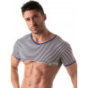 ToF Paris Sailor Crop Top T-Shirt Blue (T8688)