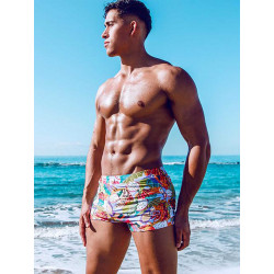 2Eros Print Bondi Bar Beach Swim Trunks V60 Aves Purple (Series 2) (T8916)