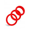 Rude Rider Silicone 3-Ring-Set Red