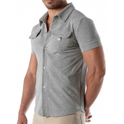 ToF Paris Pique Cotton Shirt Heather Grey (T9468)