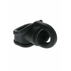 RudeRider Liquid Silicone Cock & Ball Splitter Black (T9735)