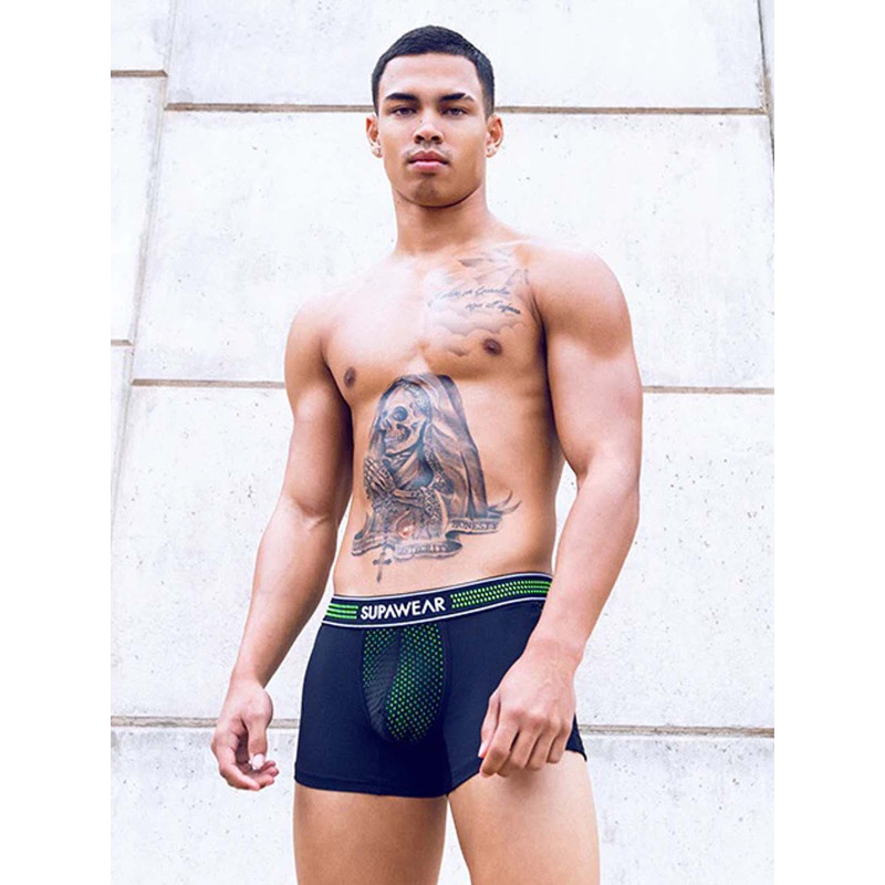 Supawear Neon Mesh Trunk Underwear - Neon Green (T9851)