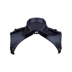 Leatherette Collar Harness Black One Size (T7737)