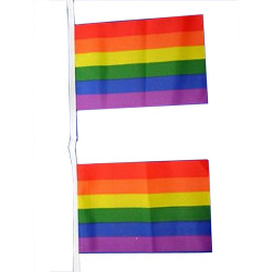 Flaggenkette Regenbogen/Flag-Chain Rainbow 3 m (T1263)