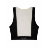 Supawear Mesh Dual Tone Crop Tank Black & White (T9983)