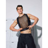 Supawear Mesh Monotone Crop Tank Black (T9984)