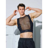 Supawear Mesh Monotone Crop Tank Black (T9984)