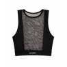 Supawear Mesh Monotone Crop Tank Black (T9984)