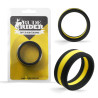 RudeRider Soft Silicone Cockring Black/Yellow (T9937)