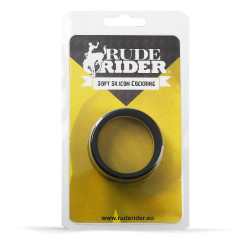 RudeRider Soft Silicone Cockring Black/Yellow (T9937)