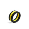 RudeRider Soft Silicone Cockring Black/Yellow (T9937)