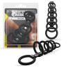 Rude Rider 6-Cockring-Strap Silicone Black (T9939)