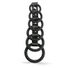 Rude Rider 6-Cockring-Strap Silicone Black (T9939)
