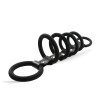 Rude Rider 6-Cockring-Strap Silicone Black (T9939)