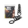 Rude Rider 6-Cockring-Strap Silicone Black (T9939)