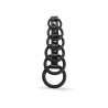 Rude Rider 6-Cockring-Strap Silicone Black (T9939)