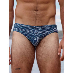 2Eros V10 Print Swim Brief Naiad Navy (T11219)
