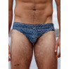 2Eros V10 Print Swim Brief Naiad Navy (T11219)