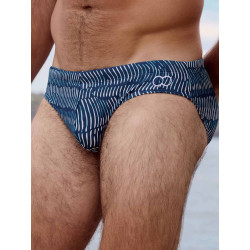 2Eros V10 Print Swim Brief Naiad Navy (T11219)