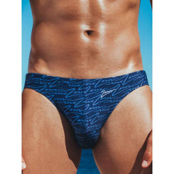 2Eros V20 Signature Print Swim Brief Navy (T11104)