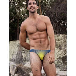 2Eros V20 Printed Swim Brief Comic Yellow/Navy (T11213)