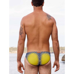 2Eros V20 Printed Swim Brief Comic Yellow/Navy (T11213)