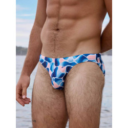 2eros V20 Printed Swim Brief Aqua Navy (T11231)