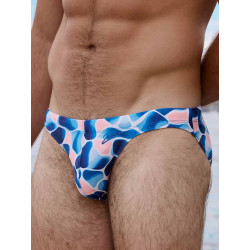2eros V20 Printed Swim Brief Aqua Navy (T11231)