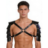 Shoulder Protector Harness Leatherette Black Adjustable (T9080)