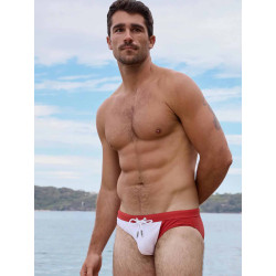 2eros V10 Colour-Blocked Swim Brief Calypso White/Terracotta (T11669)