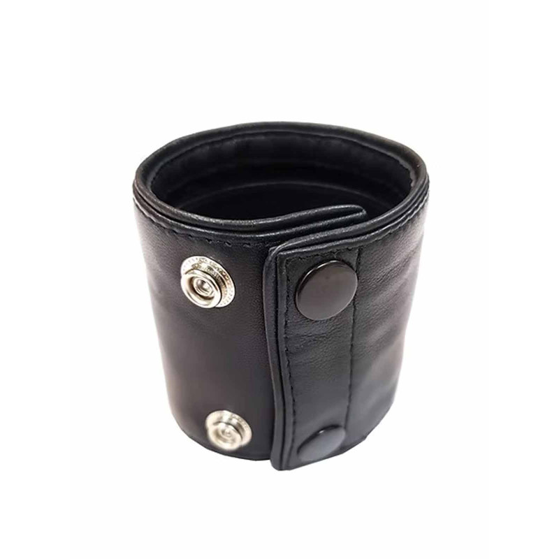Rouge Leather Wrist Band Wallet with Piping Black (T11488)