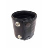 Rouge Leather Wrist Band Wallet with Piping Black (T11488)