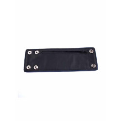 Rouge Leather Wrist Band Wallet with Piping Black (T11488)