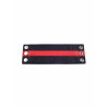 Rouge Leather Wrist Band Wallet with Stripe Black/Red (T11490)