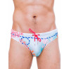2EROS V10 Print Swim Brief Coralscape Blue (T14443)