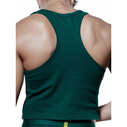 Supawear Ribbed Cropped Tank Top Emerald (T14447)
