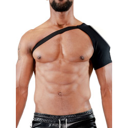 TOF Paris Fetish Shoulder Harness Black/White (T7081)