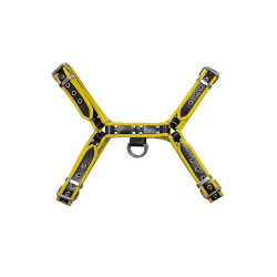 Rouge Leather O.T.H Front Harness Black with Yellow Piping (T11379)
