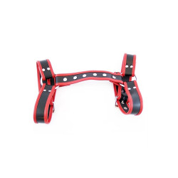 Rouge Leather Halter Harness Black/Red (T11383)