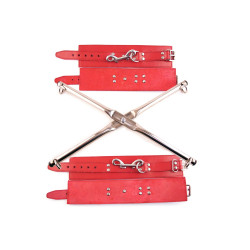 Rouge Rod Hog Tie with Leather Wrist & Ankle Cuffs Black CUFFS (T11386)