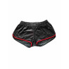 Rouge Leather Shorts with Piping Black/Red (T11415)