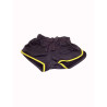 Rouge Leather Shorts with Piping Black/Yellow (T11471)