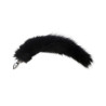 Rouge Stainless Steel Medium Butt Plug with Real Fur Tail Black (T11305)