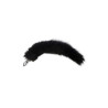 Rouge Stainless Steel Medium Butt Plug with Real Fur Tail Black (T11305)