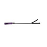 Rouge Short Leather Riding Crop Slim Tip 20'' Black (T11334)