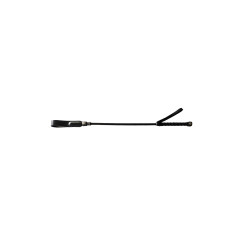 Rouge Short Leather Riding Crop Slim Tip 20'' Black (T11334)