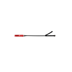 Rouge Short Leather Riding Crop Slim Tip 20'' Black (T11334)