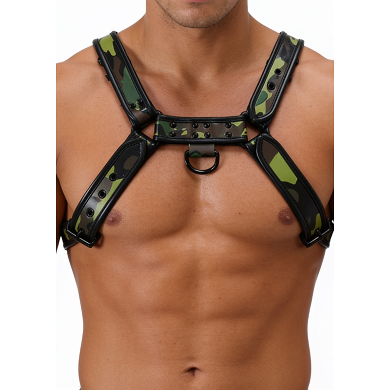 Rouge Leather O.T.H Front Harness Camo/Black (T11375)