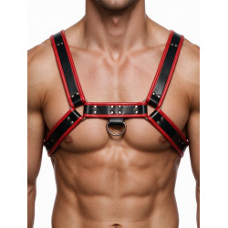 Rouge Leather O.T.H Front Harness Black/Red (T11376)