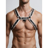 Rouge Leather O.T.H Front Harness Black/White (T11377)